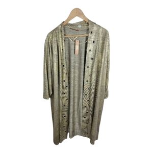 Belldini Metallic Open Jacket Cardigan 3X nwt